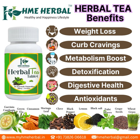 Herbal Tea Tablets | Natural Antioxidant, Energy & Brain Function