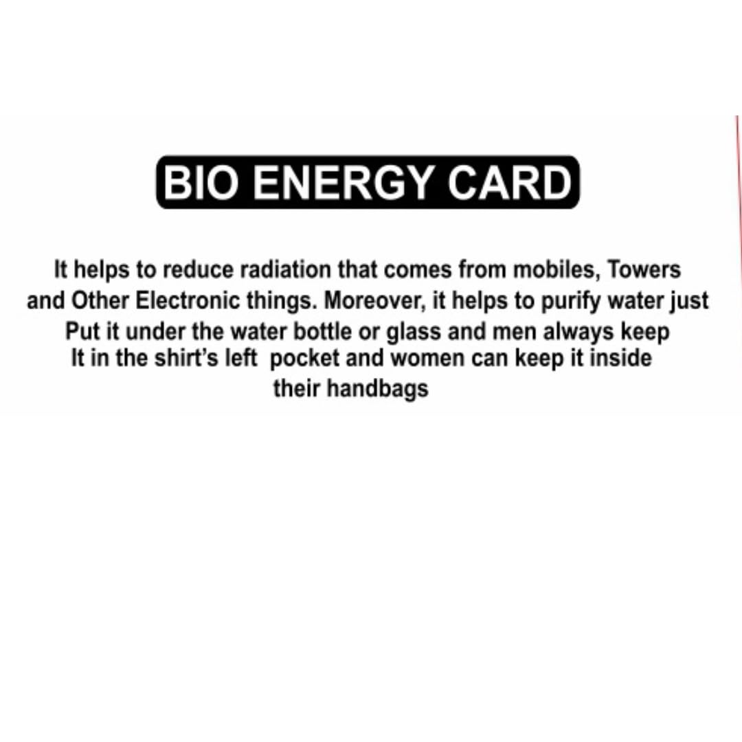 Neodymium Energy BIO Anti-Radiation Card | Nano Health Card | Bio Energry Card
