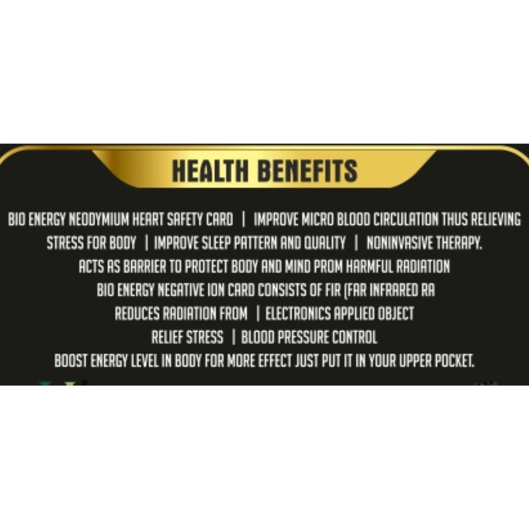Neodymium Energy BIO Anti-Radiation Card | Nano Health Card | Bio Energry Card