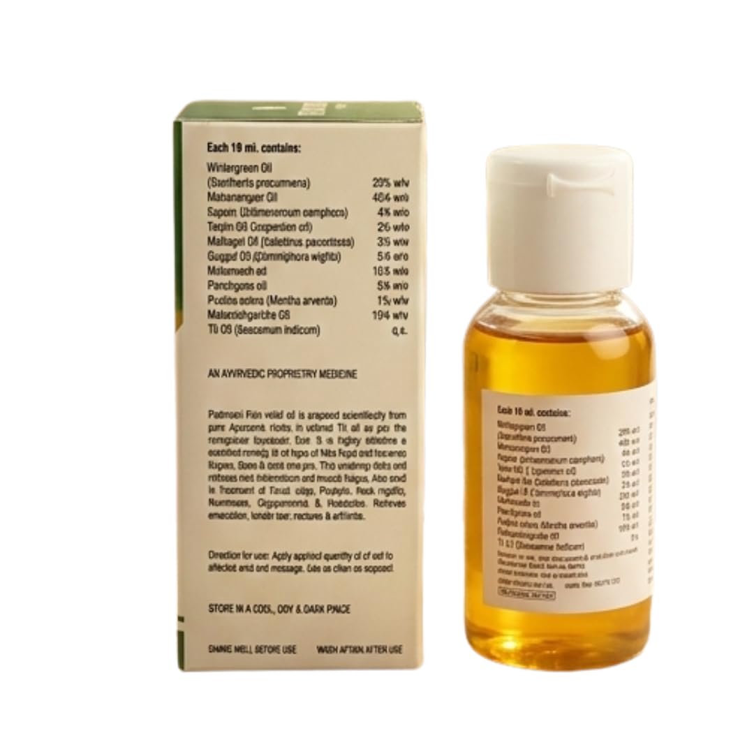 PADMASI | Ayurvedic Pain Relief Oil for Back Pain, Knee Pain, Joint & Muscle Pain