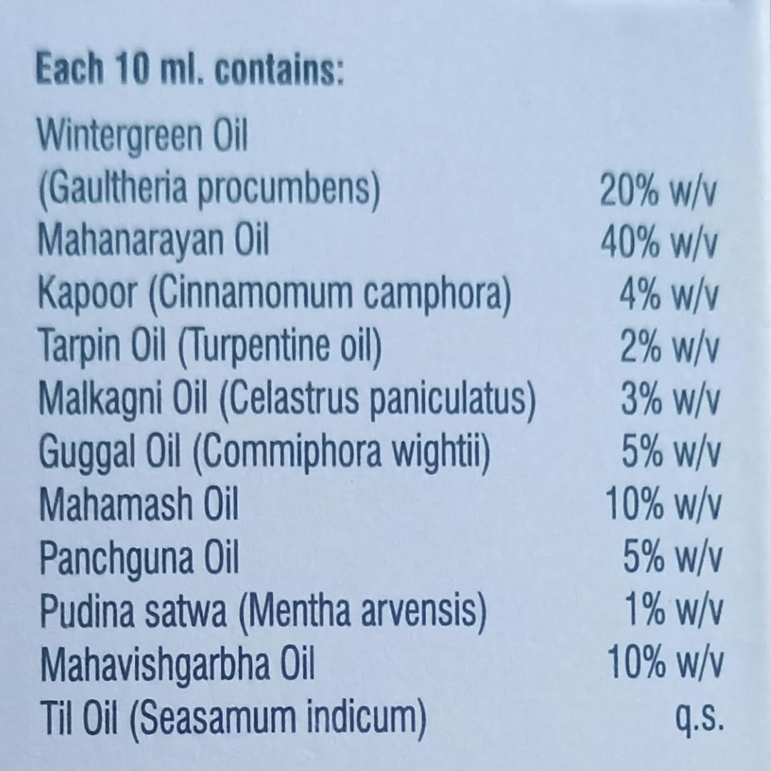 PADMASI | Ayurvedic Pain Relief Oil for Back Pain, Knee Pain, Joint & Muscle Pain