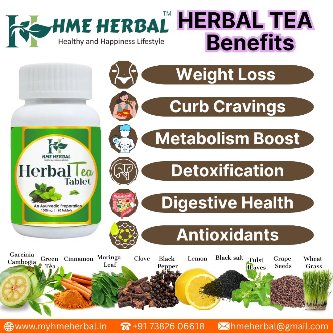 Herbal Tea Tablets | Natural Antioxidant, Energy & Brain Function